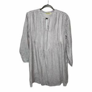 Roller Rabbit‎ Linen Dress Striped Black White XS